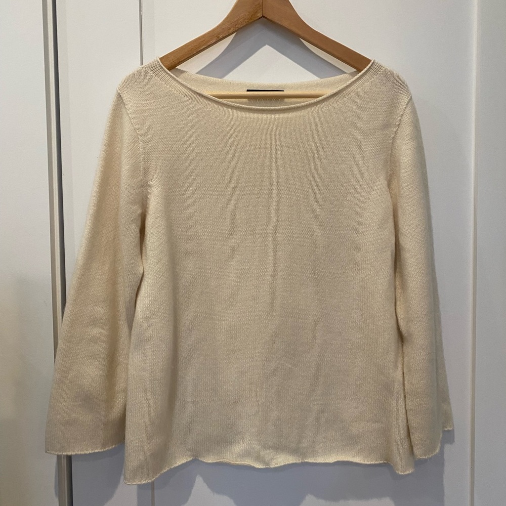 The Row Cream colored cashmere sweater